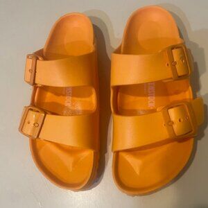 BIRKENSTOCK ARIZONA ESSENTIALS *EVA* ORANGE SLIDE SANDAL Woman's US Size 7 EU37